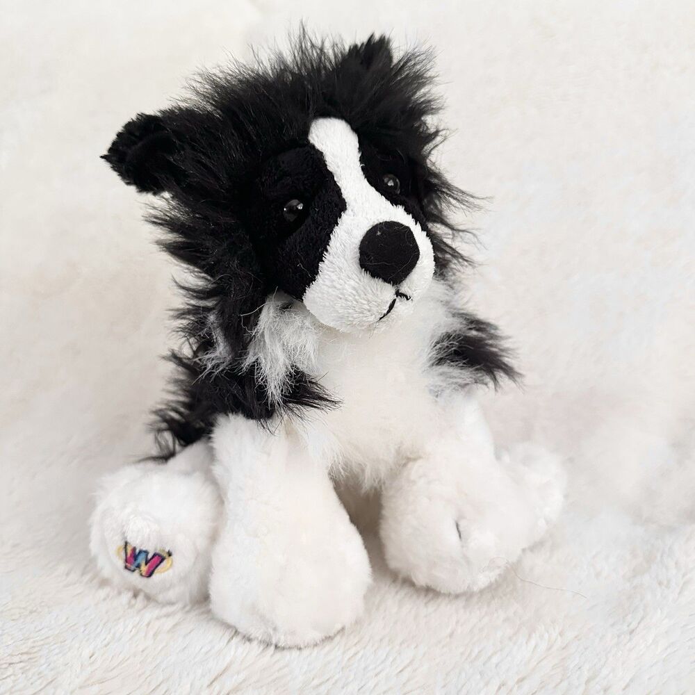 Ganz Webkinz Border Collie Plush Dog Black White HM413 No Code